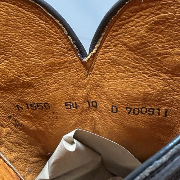 Lucchese 1883 Corbin Mad Dog Goat  Cowboy Boots Chocolate N1556R4 Size 10 D - Picture 12 of 12